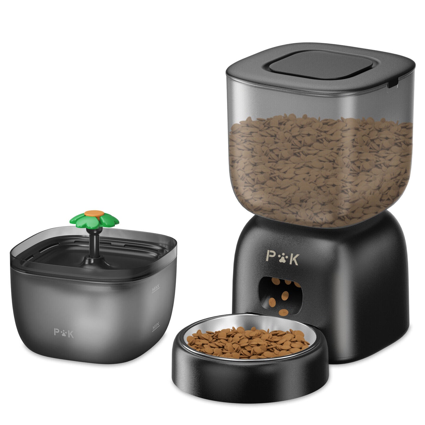 HydroPaw™ 2-in-1 Smart Care Station: Automatischer Futter- & Wasserspender